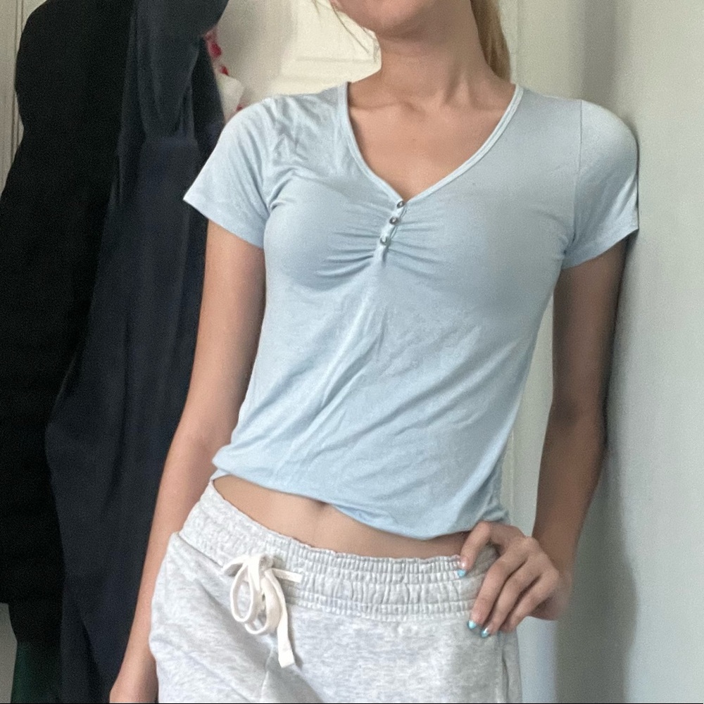 Light blue top, size small
